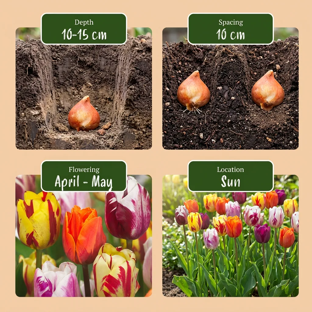 Tulpe 'Flaming Beauty' (Tulipa) – Blumenzwiebeln, 15 Zwiebeln