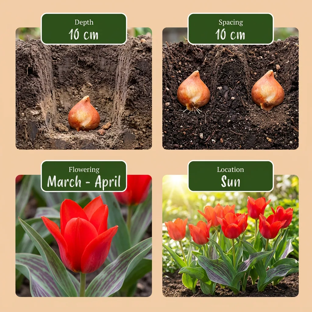 Tulpe 'Greigii Red' (Tulipa) – Blumenzwiebeln, 15 Zwiebeln