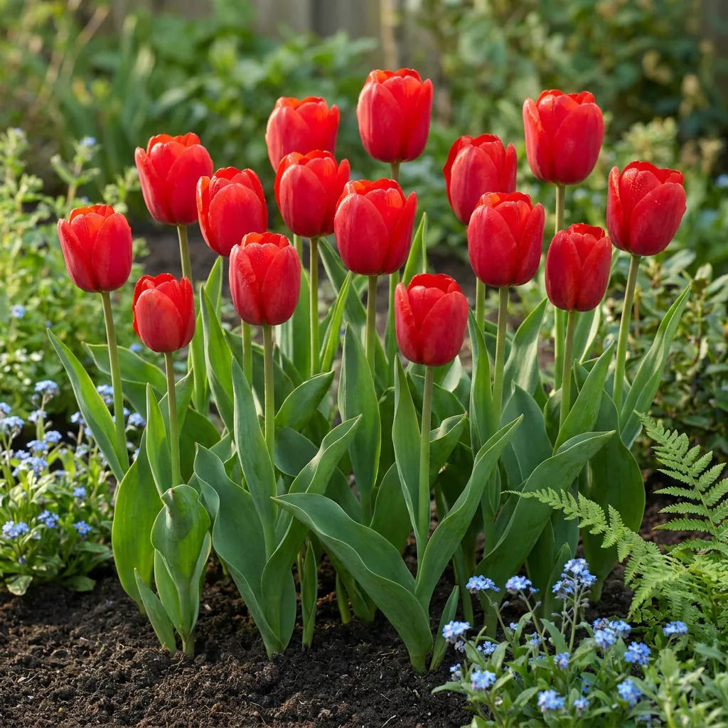 Tulpe 'Triumph Red' (Tulipa) – Blumenzwiebeln, 15 Zwiebeln