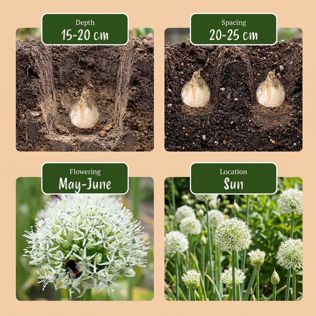 Zierlauch 'Mount Everest' (Allium giganteum) – Zierlauch-Zwiebeln, 3 Zwiebeln