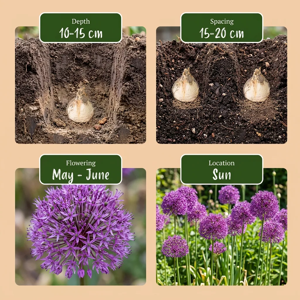 Zierlauch 'Purple Sensation' (Allium giganteum) – Zierlauch-Zwiebeln, 15 Zwiebeln