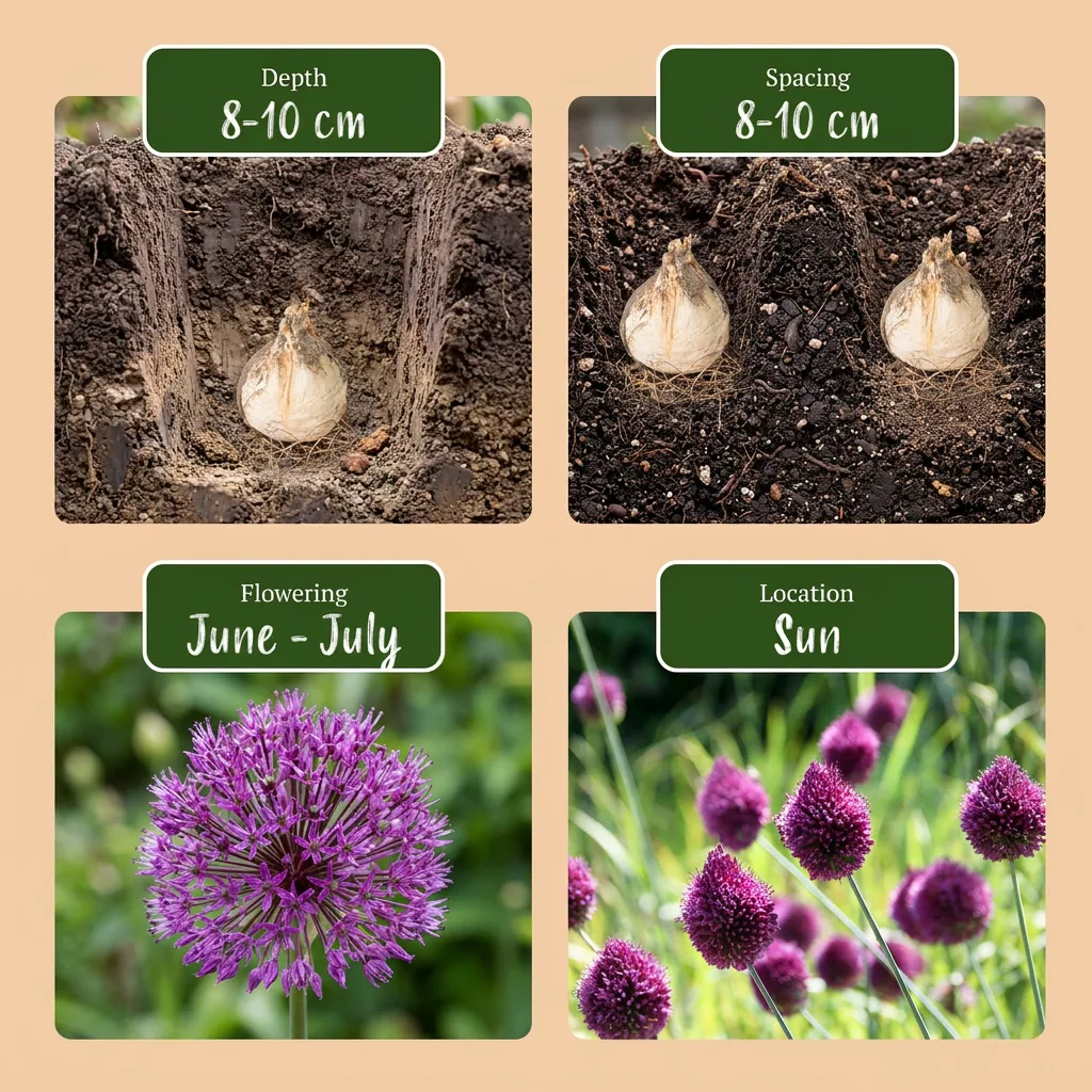 Zierlauch 'Sphaerocephalon' (Allium giganteum) – Zierlauch-Zwiebeln, 100 Zwiebeln