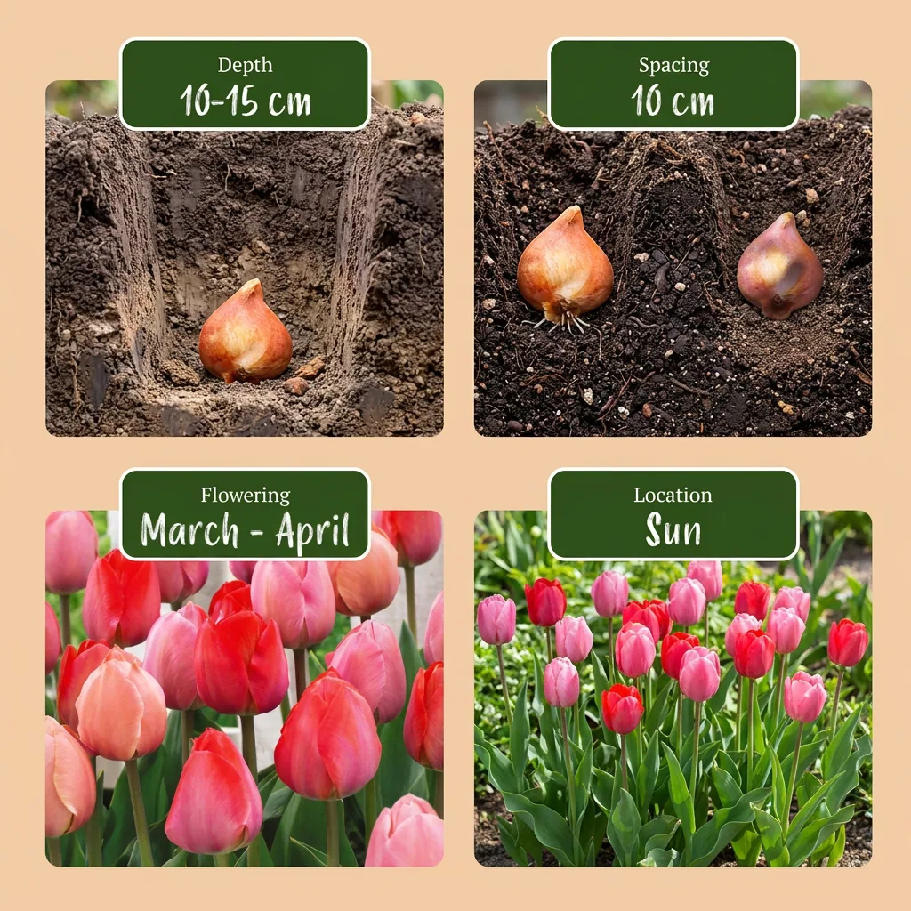 Tulpe 'Pink' (Tulipa) – Blumenzwiebeln, 40 Zwiebeln