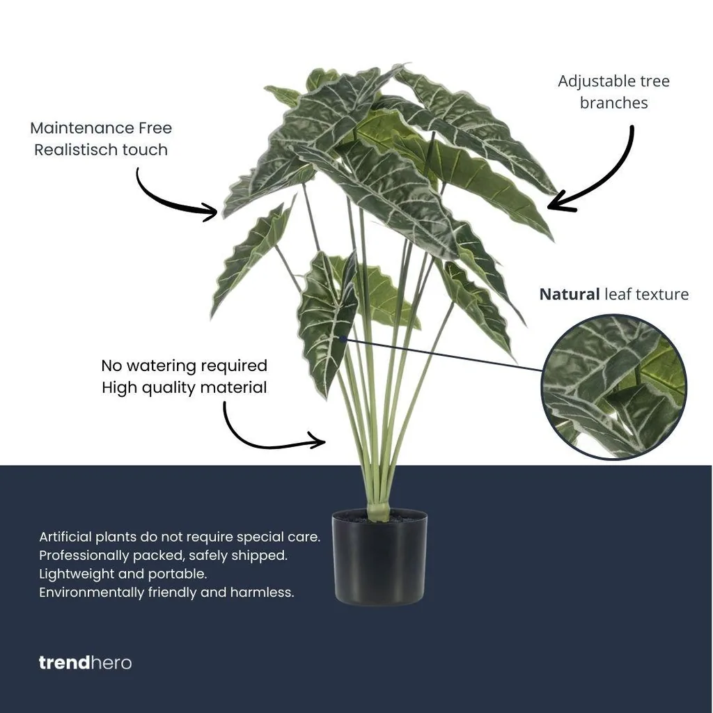 Alocasia 80cm - Kunstpflanze - Artificial plant