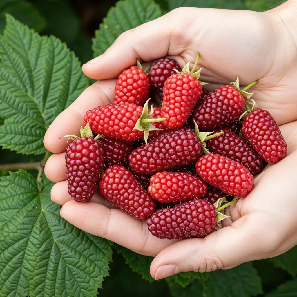 Himbeere 'Tayberry' 6er-Set (Rubus) – winterharte Beerenobst-Pflanze, Topf-Ø 9 cm