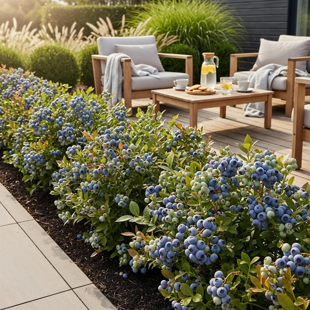 Heidelbeere 'Bluegold' 6er-Set (Vaccinium corymbosum) – winterharte Beerenobst-Pflanze, Topf-Ø 9 cm