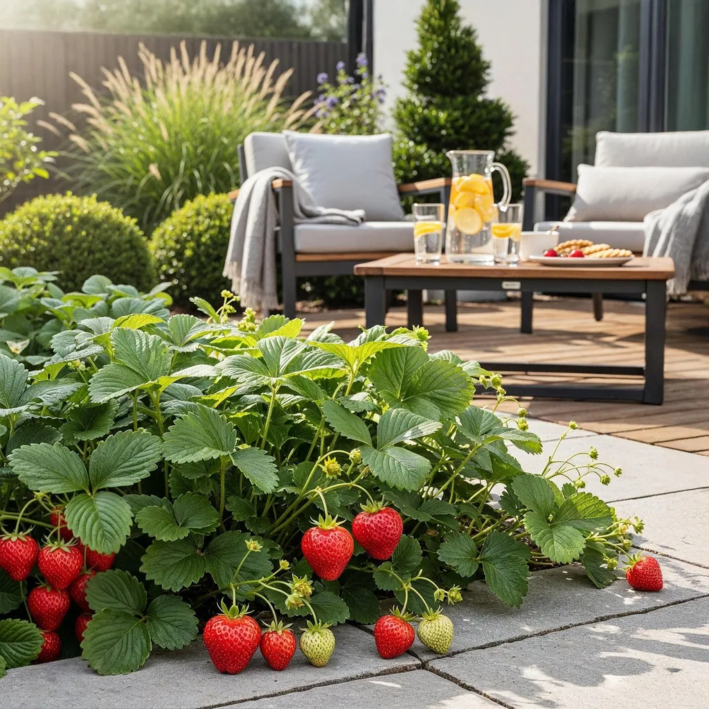 Erdbeere 'Elsanta' 6er-Set (Fragaria) – winterharte Beerenobst-Pflanze, Topf-Ø 9 cm