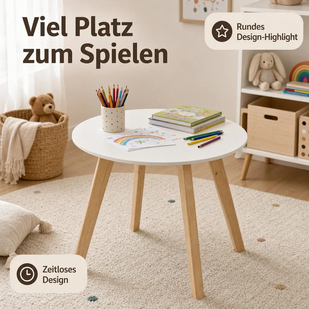 Quax Kindertisch rund weiss