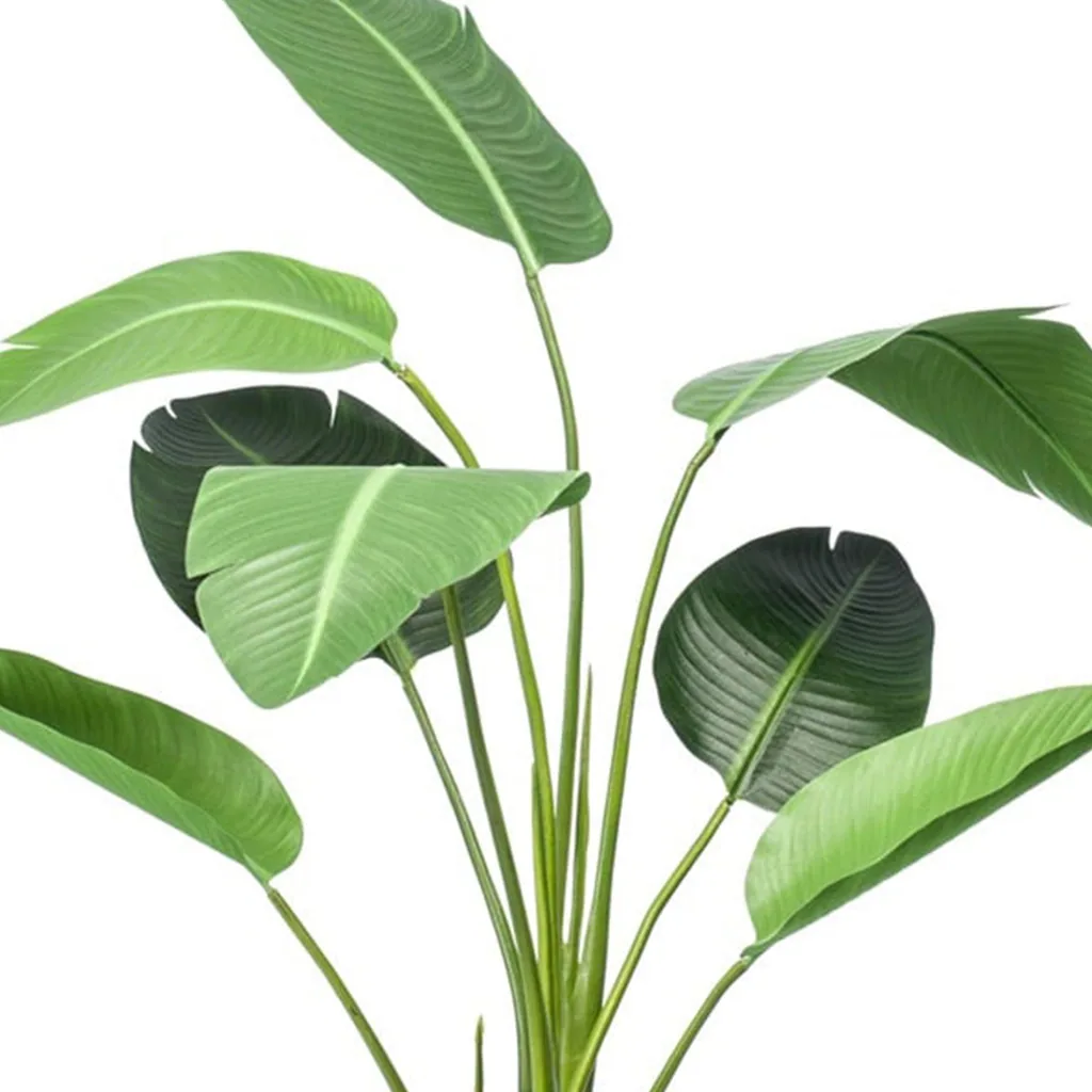 Strelitzia - 120cm - In schwarzem Topf - Kunstpflanze - Künstliche Pflanze