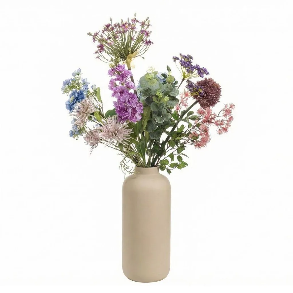 Kunstblumenstrauß - Purple Bloom Deluxe - Real Touch - 10 Stiele - Höhe ca. 90 cm