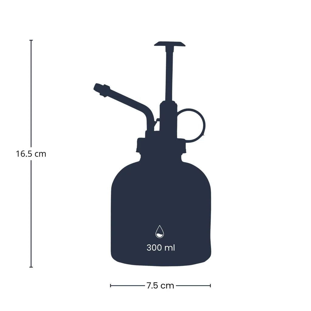 Pflanzenspritze - Glas klar mit schwarz - 300 ml
