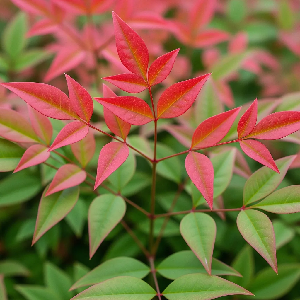 Himmelsbambus 'Obsessed' (Nandina) – winterharter Zierstrauch, Topf-Ø 17 cm, Höhe ca. 45 cm