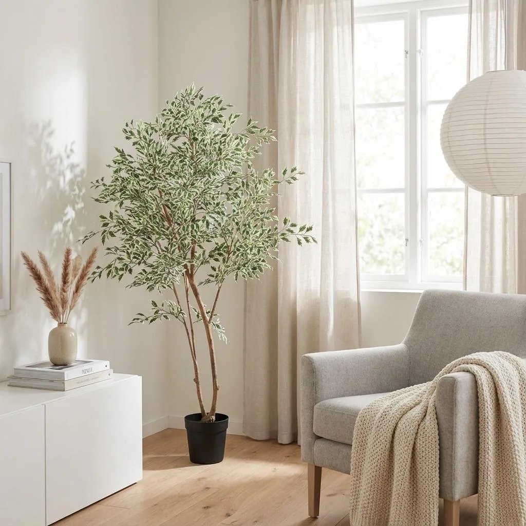 KÜNSTLICHER Ficus benjamina variegata - 185 cm