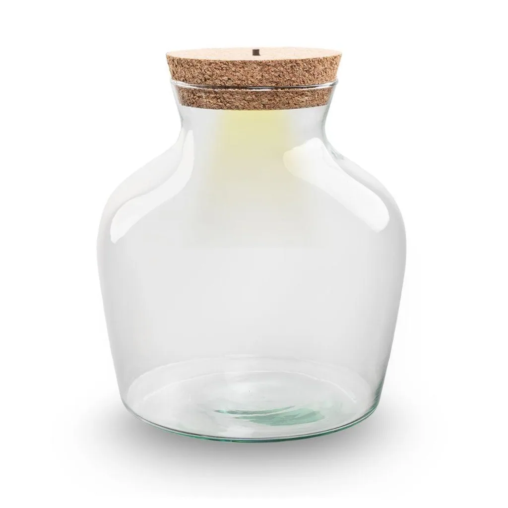 Terrariumflasche mit Beleuchtung - Little Joe - Ø 20 cm Höhe ca. 22 cm