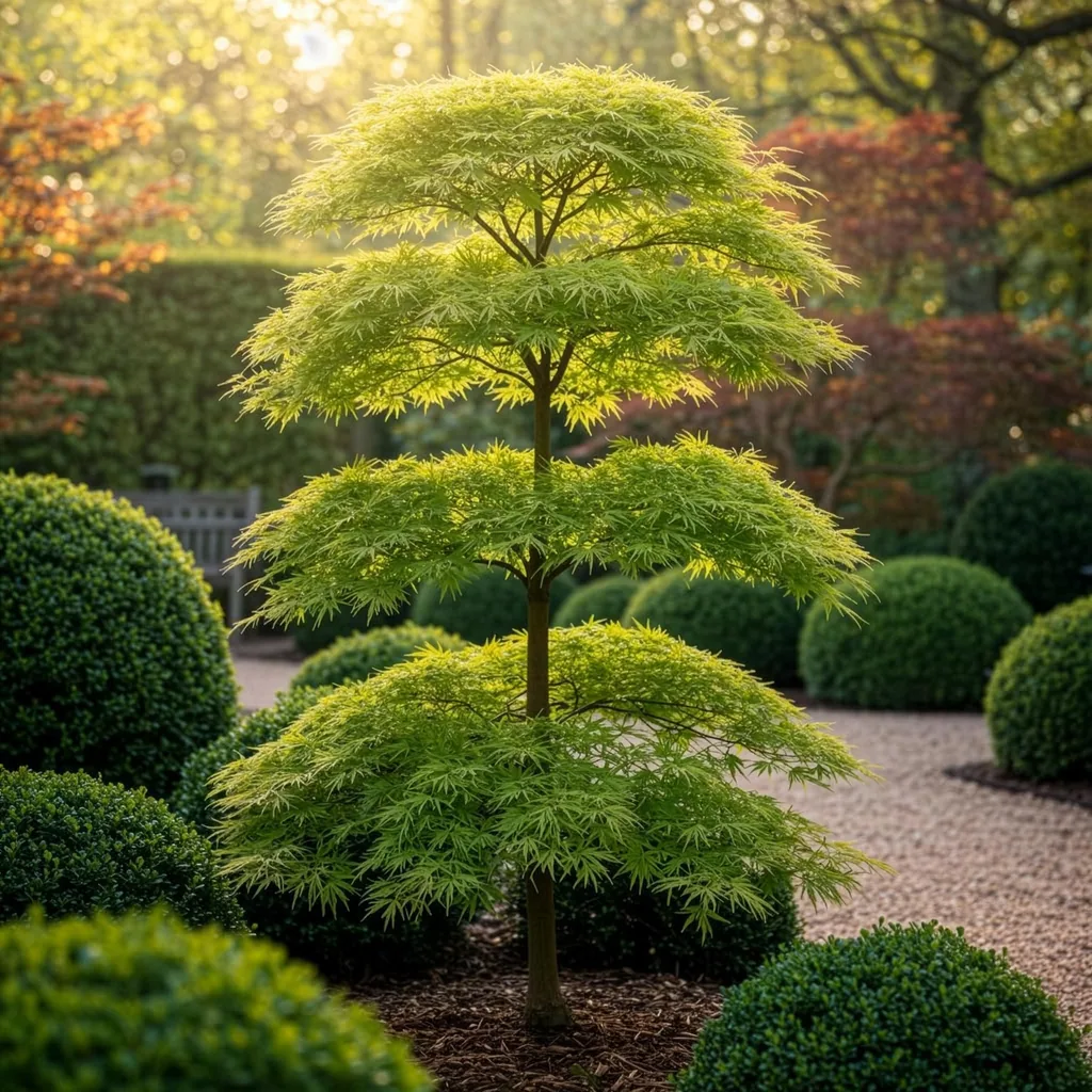 Fächerahorn 'Emerald Lace' (Acer palmatum) – winterharter Zierstrauch, Topf-Ø 12 cm, Höhe ca. 35 cm