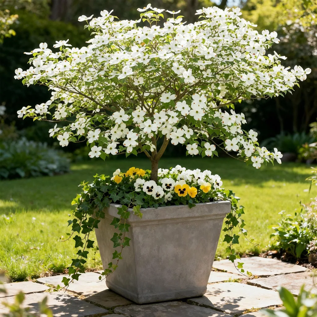 Amerikanischer Blumenhartriegel 3er-Set (Cornus florida) – winterharter Blütenstrauch, Topf-Ø 12 cm, Höhe ca. 35 cm