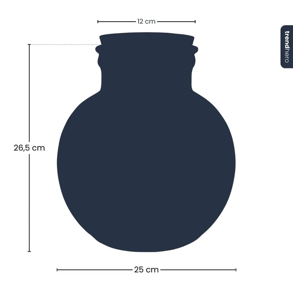 Terrarium Flasche (mit) Beleuchtung - Teddy - Ø 25 cm Höhe ca. 26,5 cm - Ohne LED-Kork