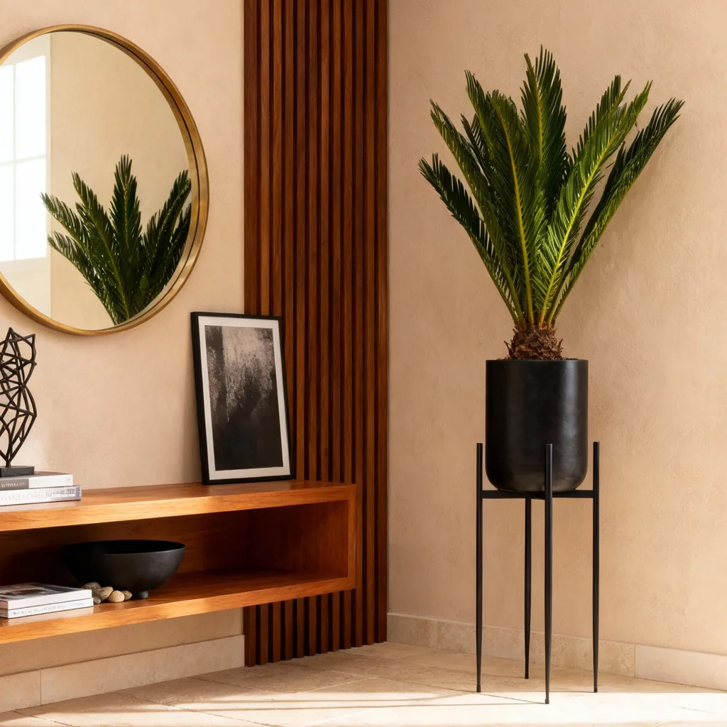 Japanischer Palmfarn (Cycas revoluta) – pflegeleichte Zimmerpflanze, Topf-Ø 15 cm, Höhe ca. 45–55 cm