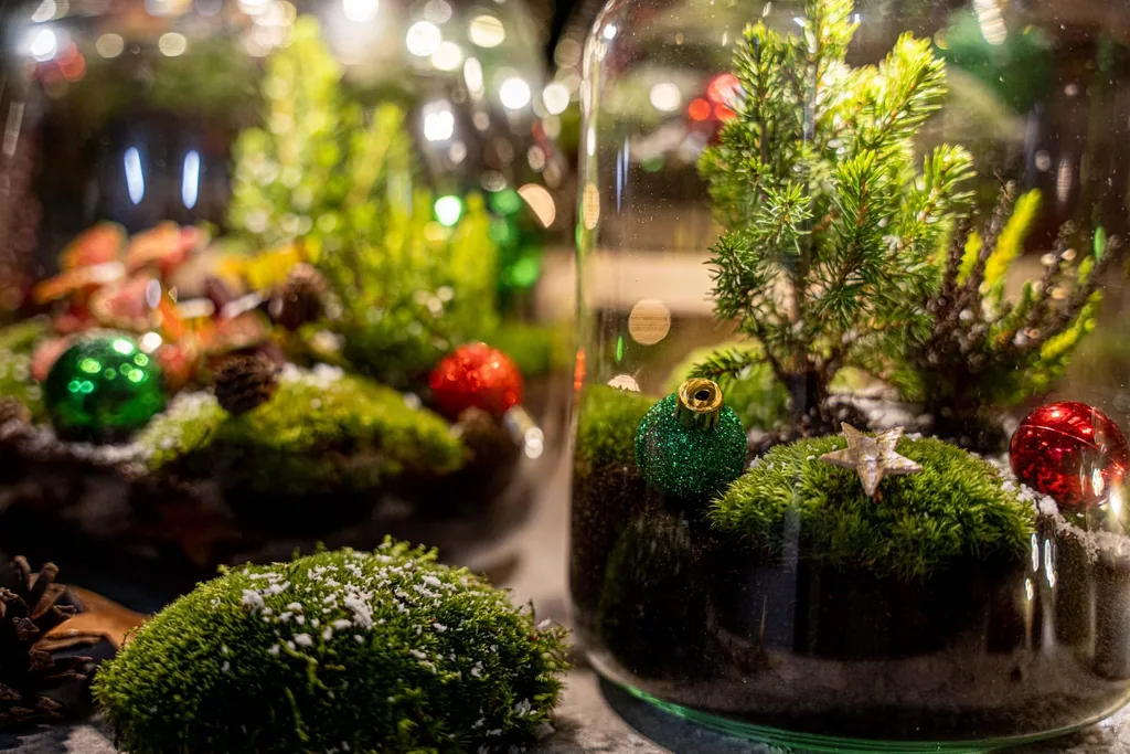 Lametta Winter Terrarium - Flaschengarten DIY-Set - Ø 19 cm Höhe ca. 20 cm