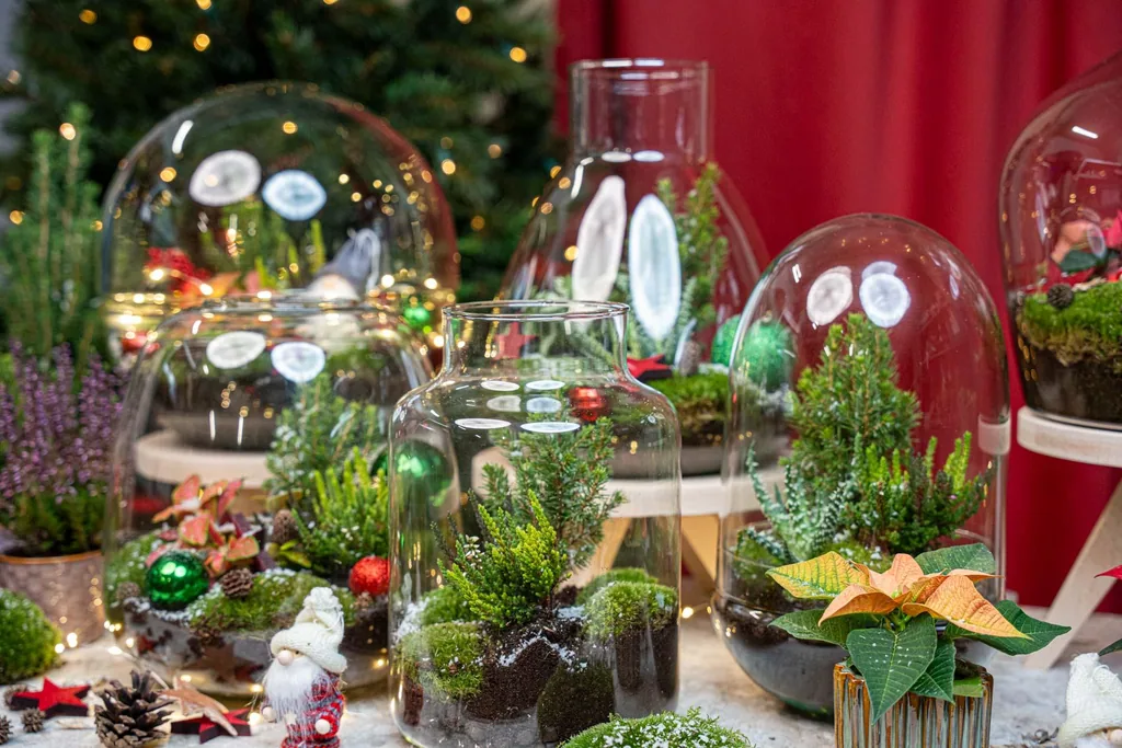 Lametta Winter Terrarium - Flaschengarten DIY-Set - Ø 19 cm Höhe ca. 20 cm