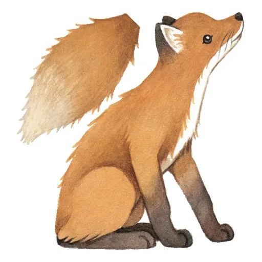 Lilipinso Wandsticker großer Fuchs orange