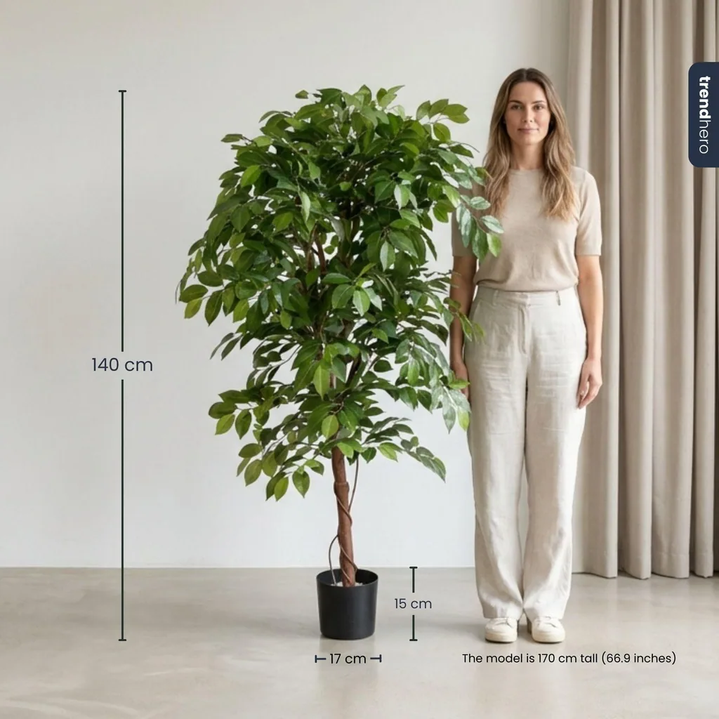 Ficus Deluxe Ranke Kunstbaum - 140 cm - Kunstpflanze - Künstliche Pflanze