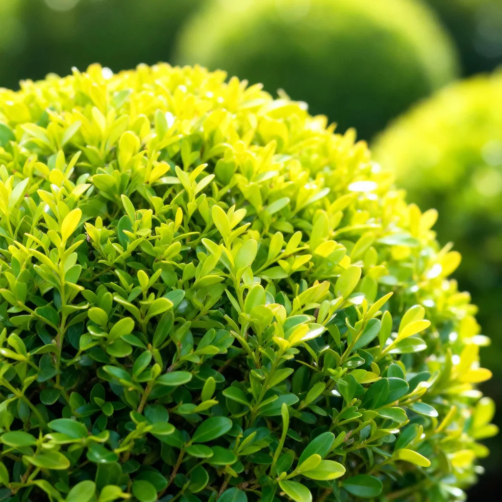 Buchsbaum 'BetterBuxus Skylight' 2er-Set (Buxus) – winterharter immergrüner Strauch, als Kugel, Topf-Ø 26 cm