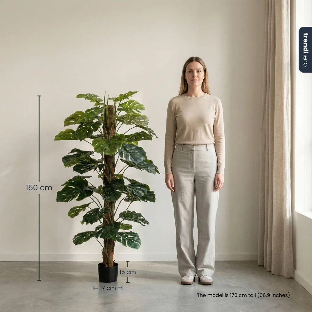 Monstera am Stamm 150 cm - Kunstpflanze