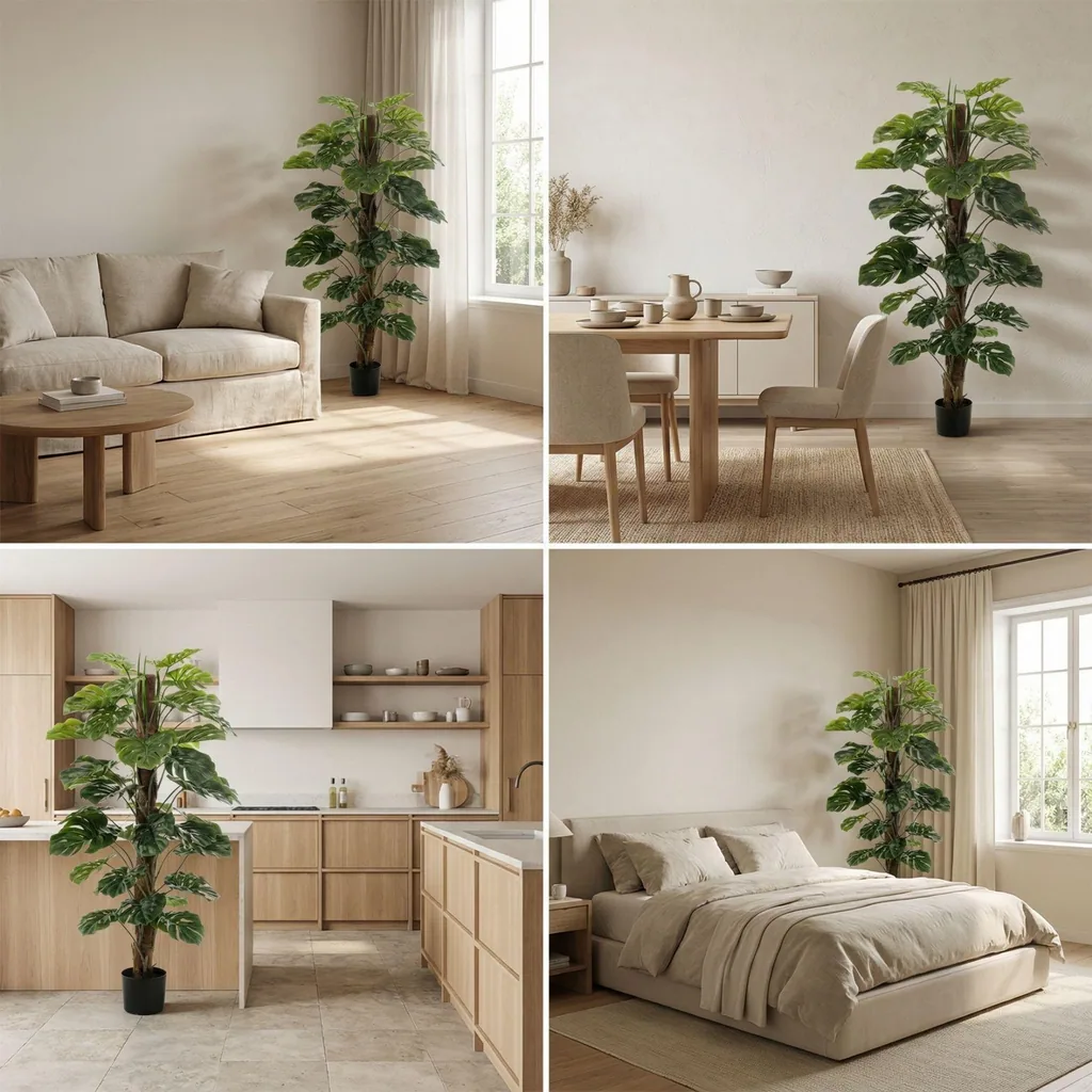 Monstera am Stamm 150 cm - Kunstpflanze