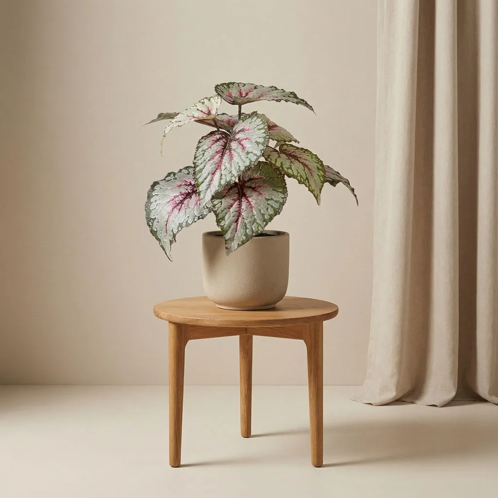 Begonia - 26 cm im Topf - Kunstpflanze - Künstliche Pflanze - UV - Innen & Außen