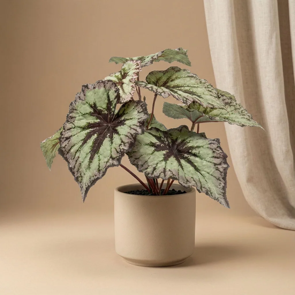 Begonia 26 cm - Kunstpflanze im Topf – UV - Künstliche Pflanze
