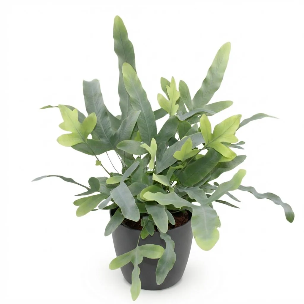 Goldtüpfelfarn 'Blue Star' (Phlebodium aureum) – pflegeleichte Zimmerpflanze, im Übertopf, Topf-Ø 12 cm, Höhe ca. 25 cm