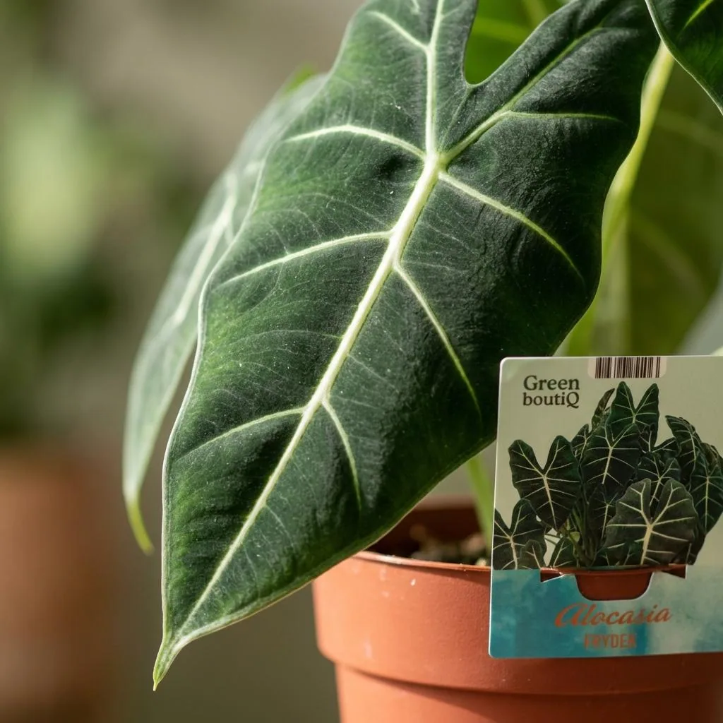 Pfeilblatt 'Frydek' (Alocasia) – pflegeleichte Zimmerpflanze, Topf-Ø 19 cm, Höhe ca. 60 cm