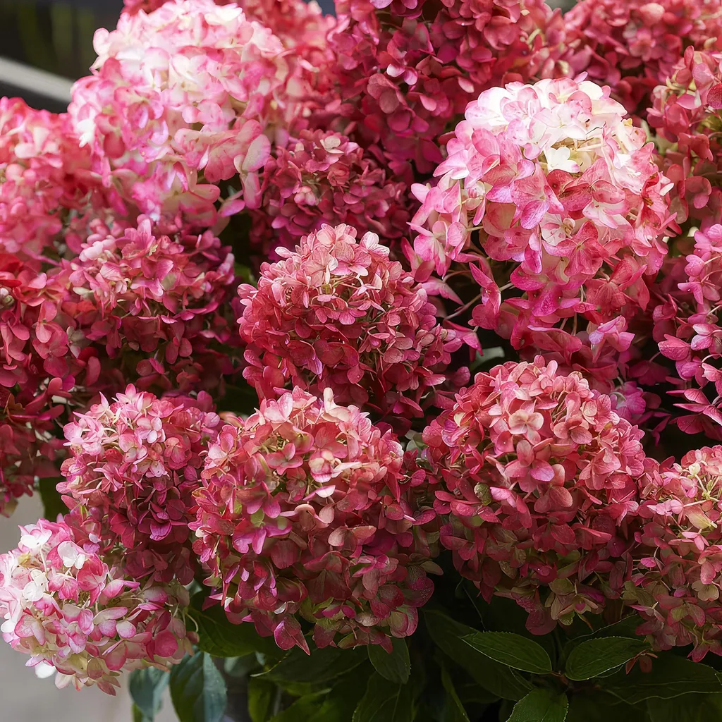 Hortensie 'Living Little Rosy' (Hydrangea) – winterharter Blütenstrauch, Topf-Ø 12 cm, Höhe ca. 20–30 cm