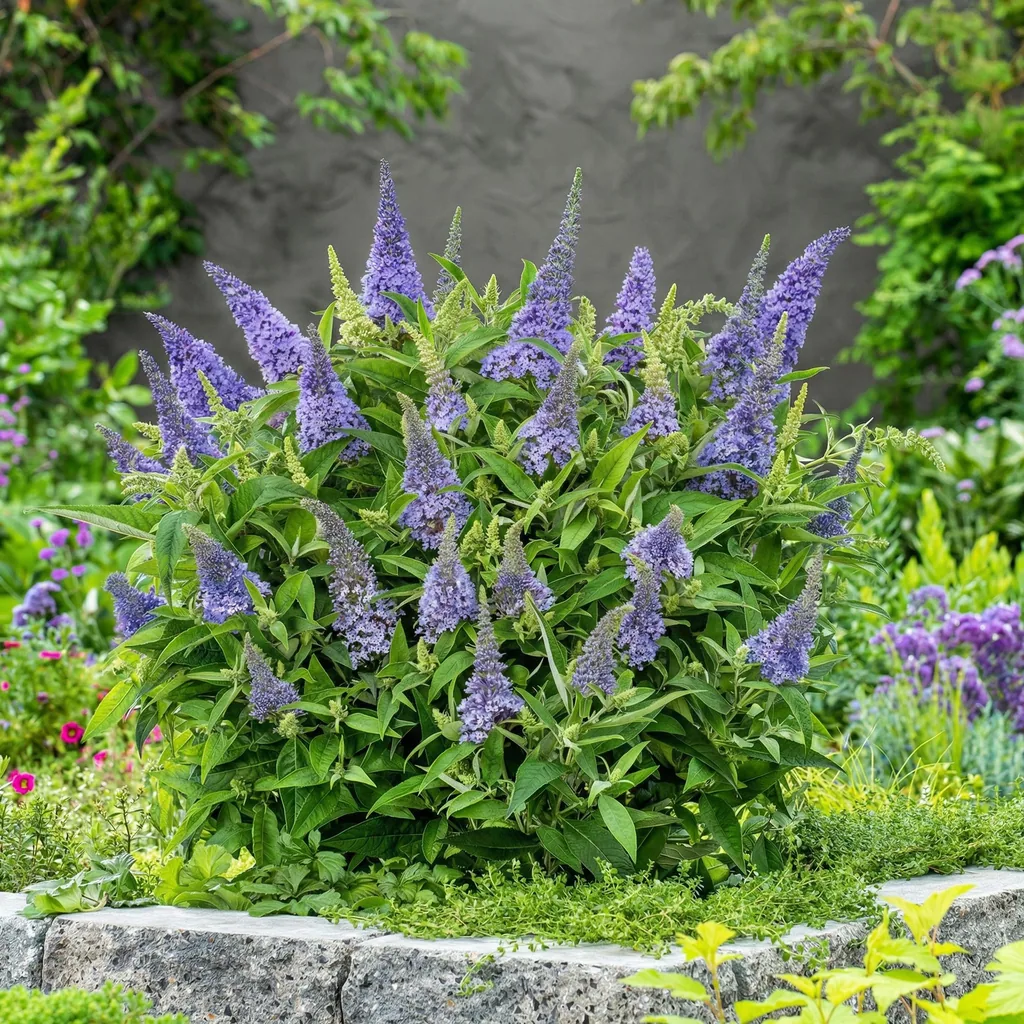 Schmetterlingsflieder 'Butterfly Candy Little' lila 3er-Set (Buddleja davidii) – winterharter Blütenstrauch, Topf-Ø 12 cm, Höhe ca. 20–25 cm