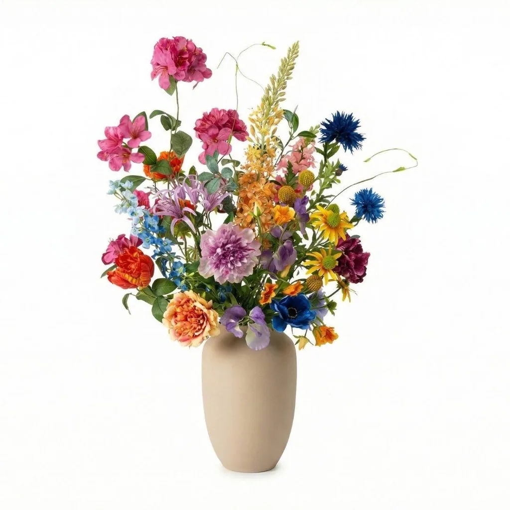 Kunstblumenstrauß - Summer Garden Deluxe - Real Touch - 19 Stiele - Höhe ca. 100 cm