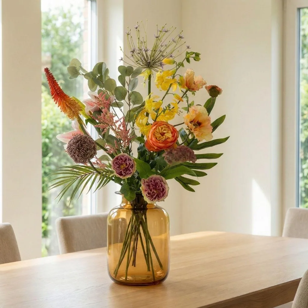 Kunstblumenstrauß - Tropical Chic Deluxe - Real Touch - 13 Stiele - Höhe ca. 105 cm