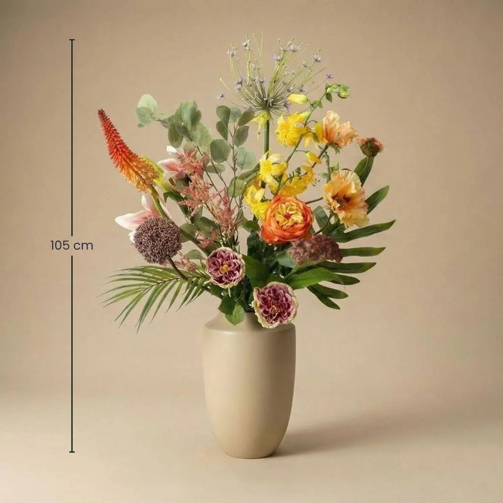 Kunstblumenstrauß - Tropical Chic Deluxe - Real Touch - 13 Stiele - Höhe ca. 105 cm