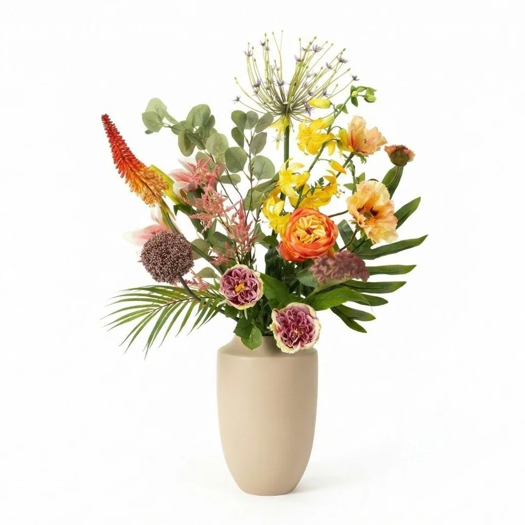 Kunstblumenstrauß - Tropical Chic Deluxe - Real Touch - 13 Stiele - Höhe ca. 105 cm
