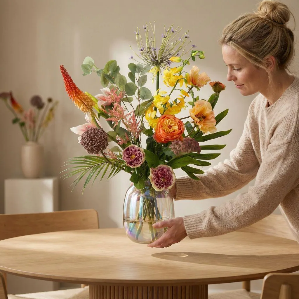 Kunstblumenstrauß - Tropical Chic Deluxe - Real Touch - 13 Stiele - Höhe ca. 105 cm