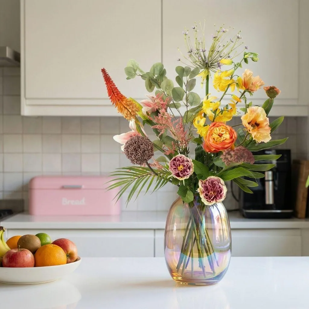Kunstblumenstrauß - Tropical Chic Deluxe - Real Touch - 13 Stiele - Höhe ca. 105 cm