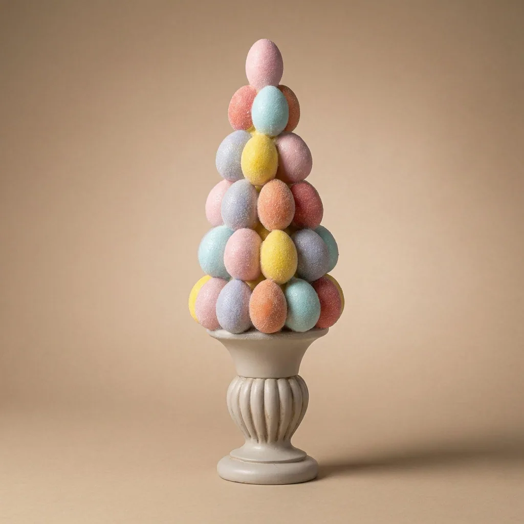 Osterei Baum Dekoration - Glitzer Pastell Eier - Höhe ca. 40 cm