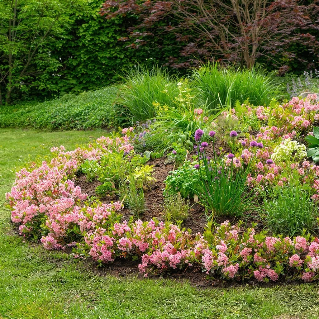 Rhododendron 'Bloombux Magenta' (Rhododendron) – winterharter Blütenstrauch, Höhe ca. 30–40 cm