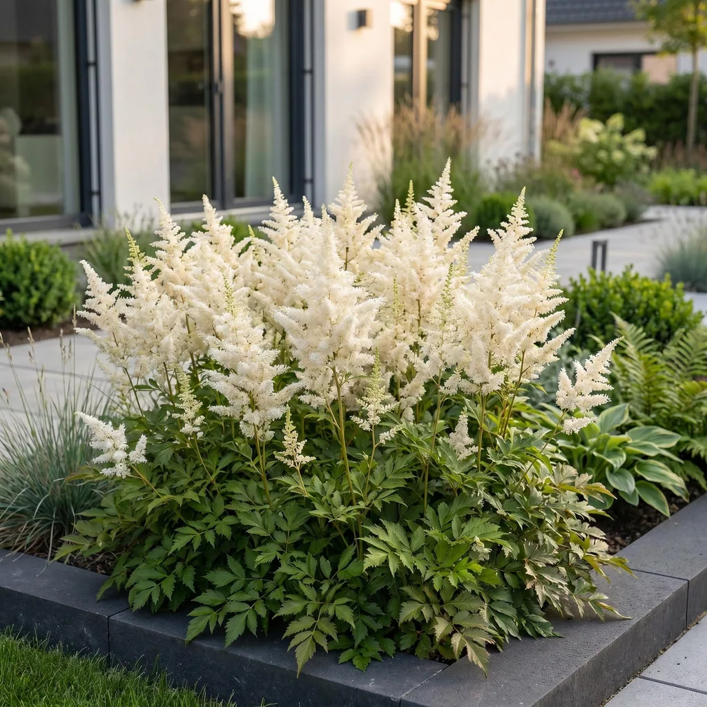 Prachtspiere 'Deutschland' (Astilbe) – winterharte Staude, Topf-Ø 11 cm, Höhe ca. 15–25 cm
