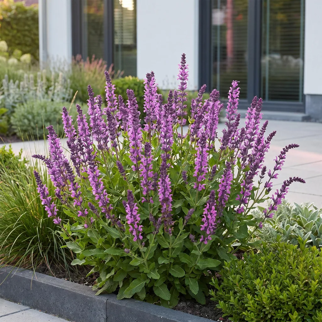 Steppen-Salbei 'Sense Deep Pink' (Salvia nemorosa) – winterharte Staude, Topf-Ø 11 cm, Höhe ca. 15–25 cm