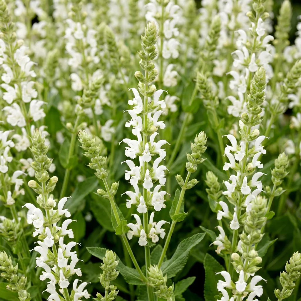 Steppen-Salbei 'Schneehügel' 3er-Set (Salvia nemorosa) – winterharte Staude, Topf-Ø 11 cm, Höhe ca. 15–25 cm