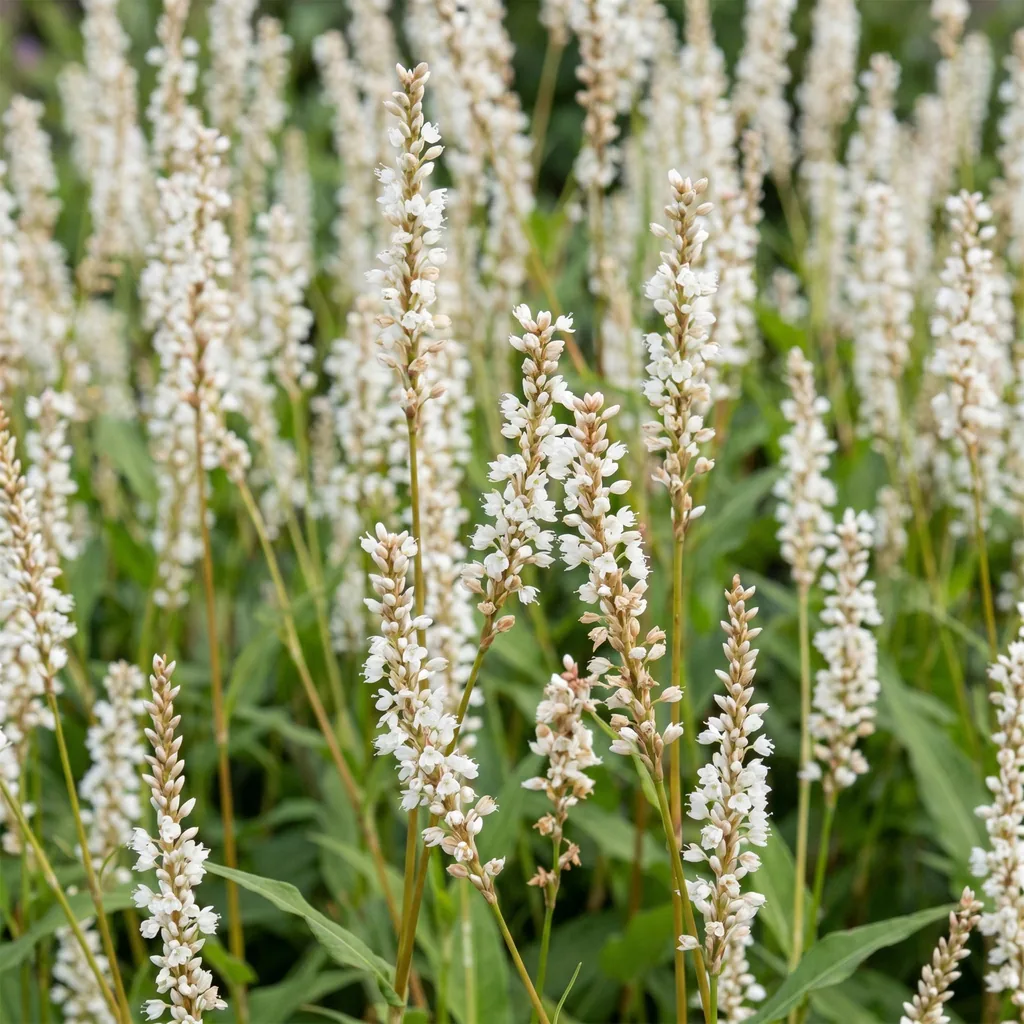Kerzenknöterich 'Alba' 6er-Set (Persicaria) – winterharte Staude, Topf-Ø 11 cm, Höhe ca. 15–25 cm