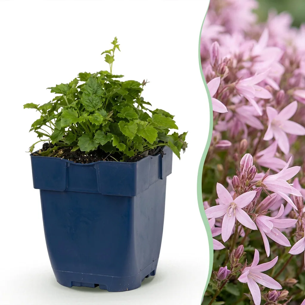 Hängepolster-Glockenblume 'Lisduggan Variety' 12er-Set (Campanula poscharskyana) – winterharte Staude, Topf-Ø 11 cm, Höhe ca. 15–25 cm