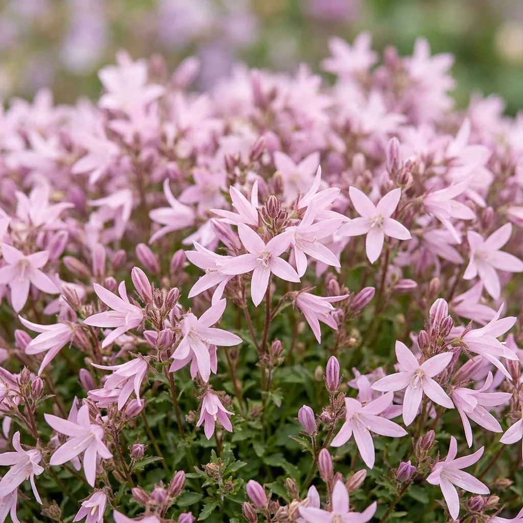 Hängepolster-Glockenblume 'Lisduggan Variety' 12er-Set (Campanula poscharskyana) – winterharte Staude, Topf-Ø 11 cm, Höhe ca. 15–25 cm