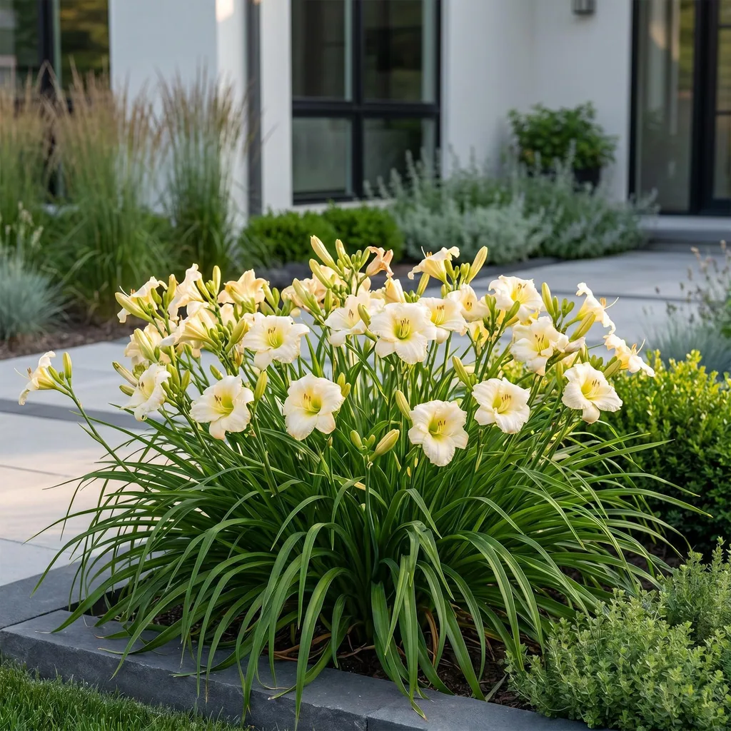 Taglilie 'Arctic Snow' 24er-Set (Hemerocallis) – winterharte Staude, Topf-Ø 11 cm, Höhe ca. 15–25 cm